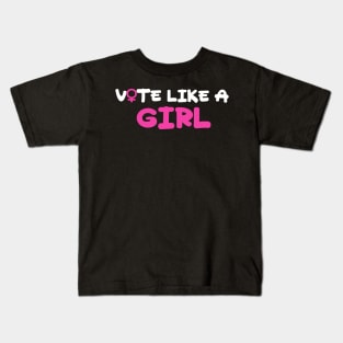 Vote Like A Girl Kids T-Shirt